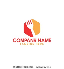 Healthy food logo template. Organic food vector design.
