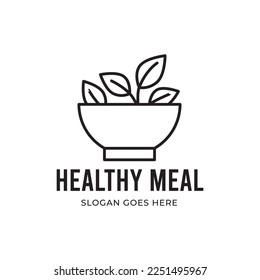 Vector de plantilla de logotipo de alimentos saludables