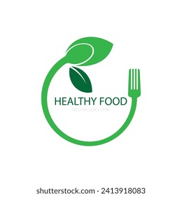 Healthy Food Logo Template vector