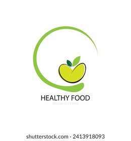 Healthy Food Logo Template vector