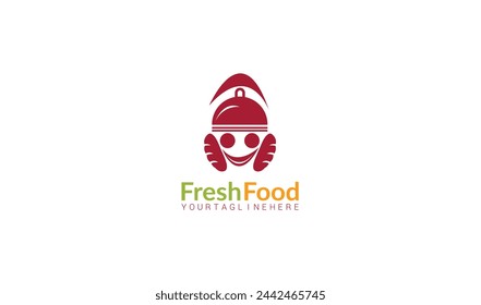 Healthy Food Logo Template vector illustration.