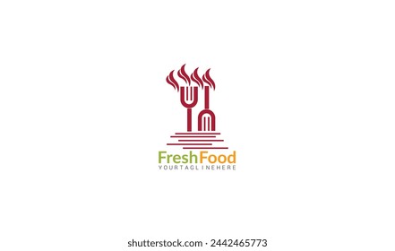 Healthy Food Logo Template vector illustration.