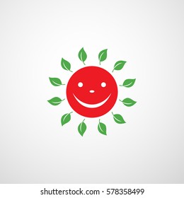 Healthy Food Logo Template. Vector illustration. 