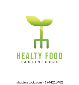 healthy food logo. a unique, exclusive, elegant, professional, clean, simple, modern logo. It would be perfect for your company