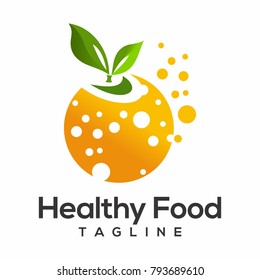 healthy food logo vector