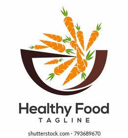 healthy food logo vector