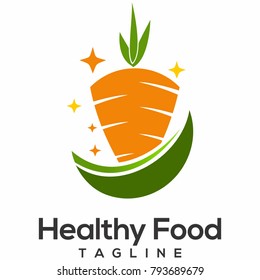 healthy food logo vector