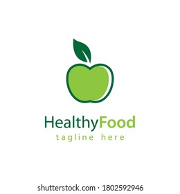 Healthy food logo vector design