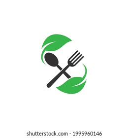 Healthy food logo vector design