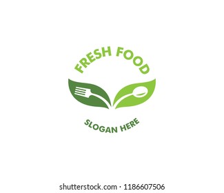 Healthy food logo vector template