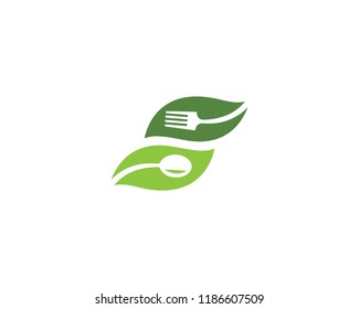 Healthy food logo vector template