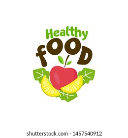 Healthy Food Logo Vector Template 