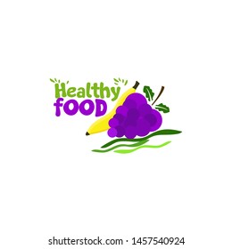 Healthy Food Logo Vector Template 