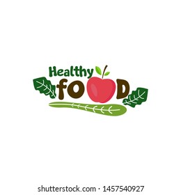 Healthy Food Logo Vector Template 