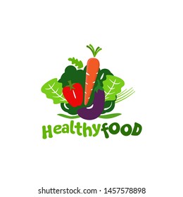 Healthy Food Logo Vector Template 