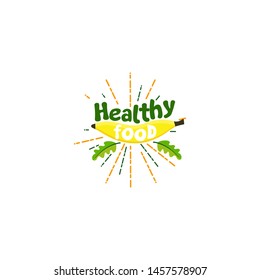 Healthy Food Logo Vector Template 