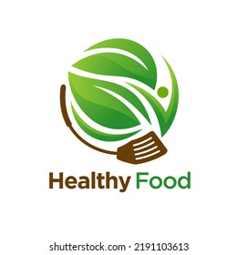 Healthy Food Logo Vector Logo Template Stock Vector (Royalty Free ...