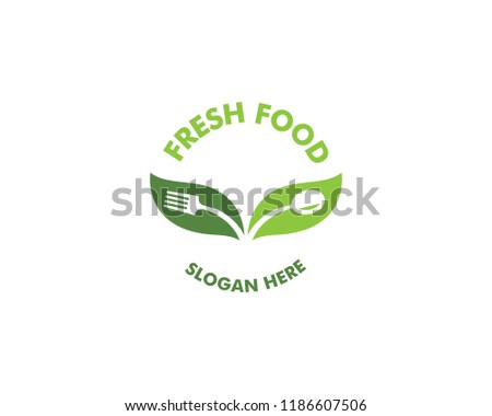 Healthy food logo vector template