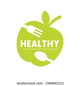 Healthy Food Healthy Food Logo Healthy Stock Vector (Royalty Free ...