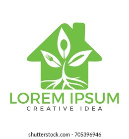 Healthy Food Logo. Vegetarian food symbol. Creative logo design concept for healthy products.