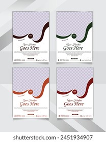 healthy food menu flyer or cafe food menu design template