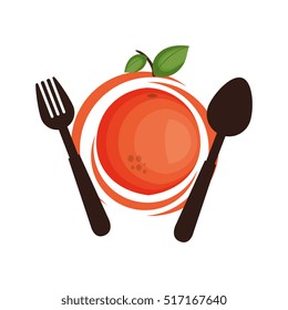 healthy food menu isolated icon