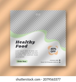 Healthy food menu social media post