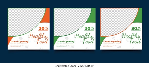 Healthy food menu social media post
