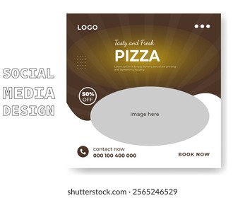 Healthy food menu social media promo banner template