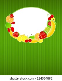 Healthy food menu template vector illustration