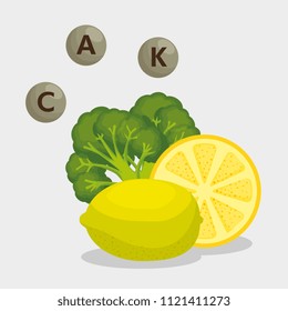healthy food with nutritional facts