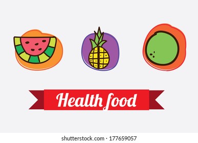 healthy food over white background vector illustration