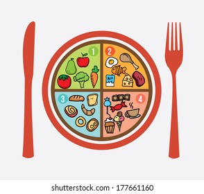 healthy food over white background vector illustration