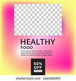 HEALTHY FOOD PROMOTION  DESIGN.  TEMPLATE COVER DESIGN. SALE BANNER TEMPLATE.VECTOR ILUSTRATION