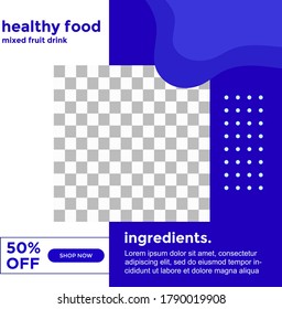 HEALTHY FOOD PROMOTION DESIGN.  TEMPLATE COVER DESIGN. SALE BANNER TEMPLATE.VECTOR ILLUSTRATION