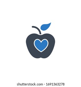 Healthy Food related vector glyph icon. Isolated on white background. Vector illustration.