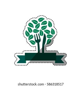 Healthy food restaurant icon vector illustration graphic design