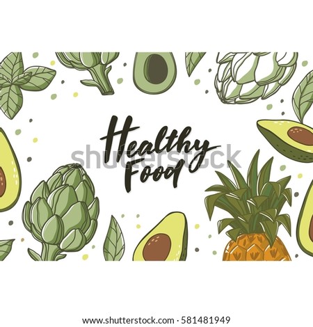 healthy food set