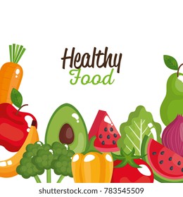 healthy food set icons