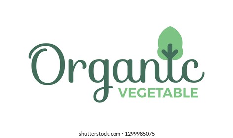 Healthy food sign, label, logo, for your healthy food product such vegetable and fruit.