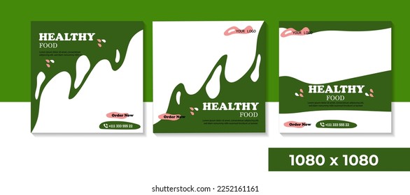 Healthy Food social media post template for restaurant