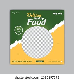 Healthy food social media post for promotion.