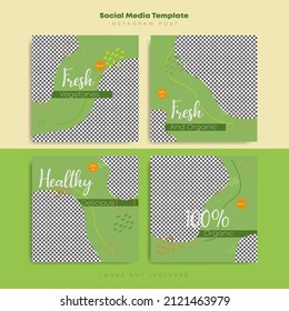 Healthy food social media template instagram post