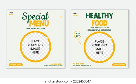 Healthy Food Social Media Template