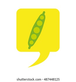 healthy food in speech bubble vector illustration design