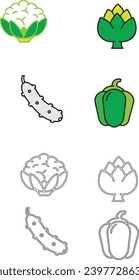 healthy food symbol . winter vegetable icon .