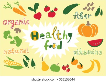 Healthy food vector