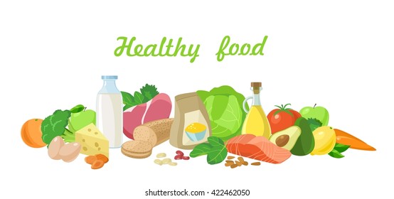 Healthy food. Vector