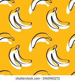 Healthy food vector background illustration with bananas. digital pattern banana. colourful fresh fruit and juice vector background. fresh tasty food vector pattern background.