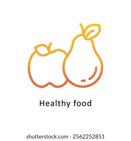 Healthy food  Vector Gradient Icon. Eps File 10